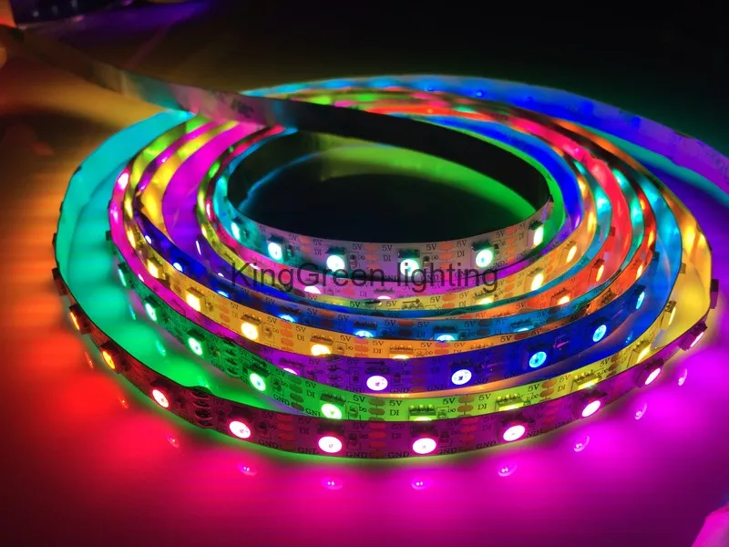 

5mX Reliable addressable sk6822 5050SMD rgb full color led strip light 30/60/72/144LED/m white/black PCB