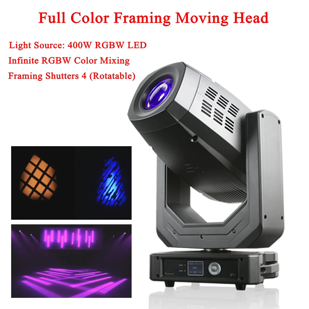 2020 New Full Color Framing 400W PROFILE ZOOM SPOT RGBW Moving Head Light For Stage Effect Dj Disco Night Club Wedding Lighting