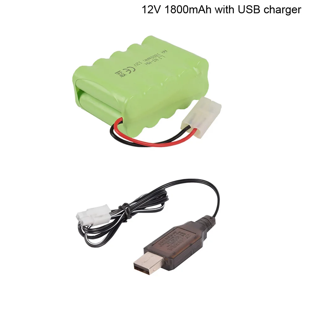 

12V 1800mAh Ni-MH AA Battery with USB charger set 12V NiMH Batteries Pack for remote control toy car boat truck toys robot model