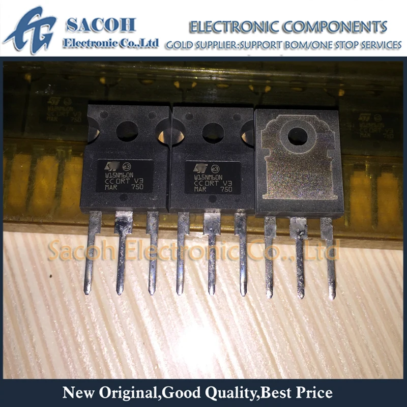 

Refurbished Original 10Pcs/Lot STW15NM60N W15NM60N OR STW15NM60ND 15NM60ND TO-247 15A 600V N-Ch Power MOSFET