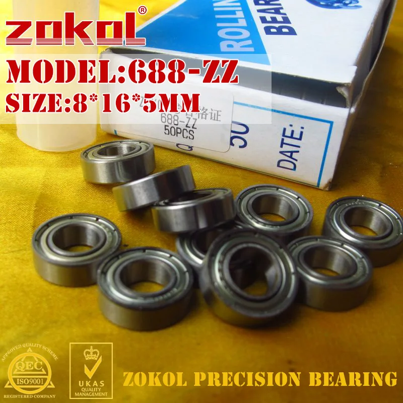 

ZOKOL 688 RS ZZ P5Z4 Miniature Deep Groove Ball Bearing 8*16*4 8*16*5