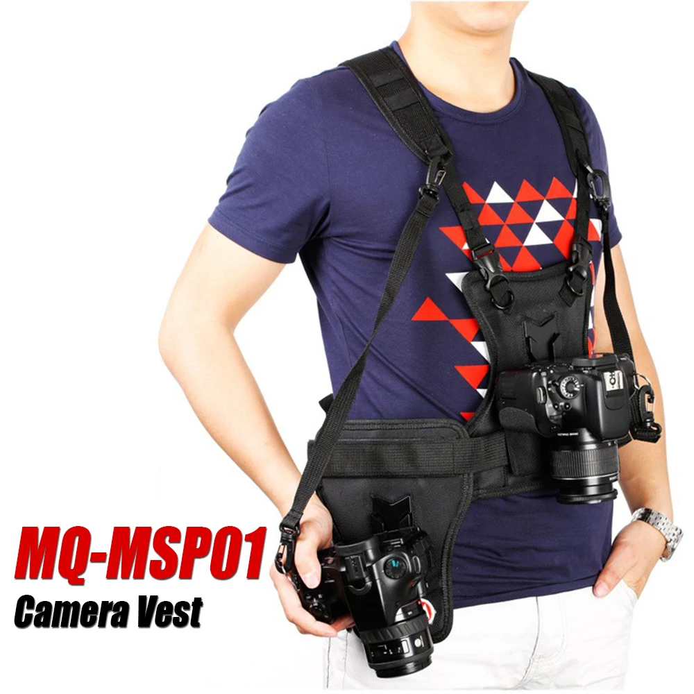 Micnova MQ-MSP01 Camera Vest DSLR Carrying Chest Multifunctional Carrier with Quick Dual Side Holster Strap for Canon Nikon Sony