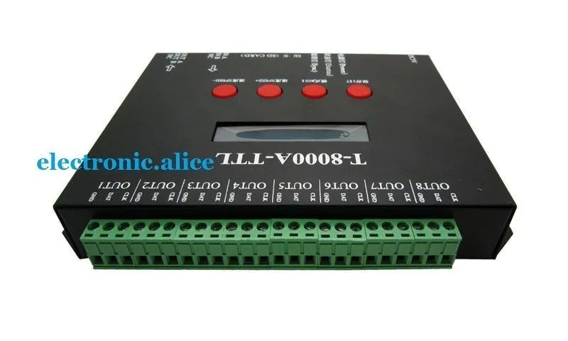 New T8000A-  8192 pixels pixels Programmable RF Synchronous controller APA102,SK6812,WS2812B,WS2811 IC led strip