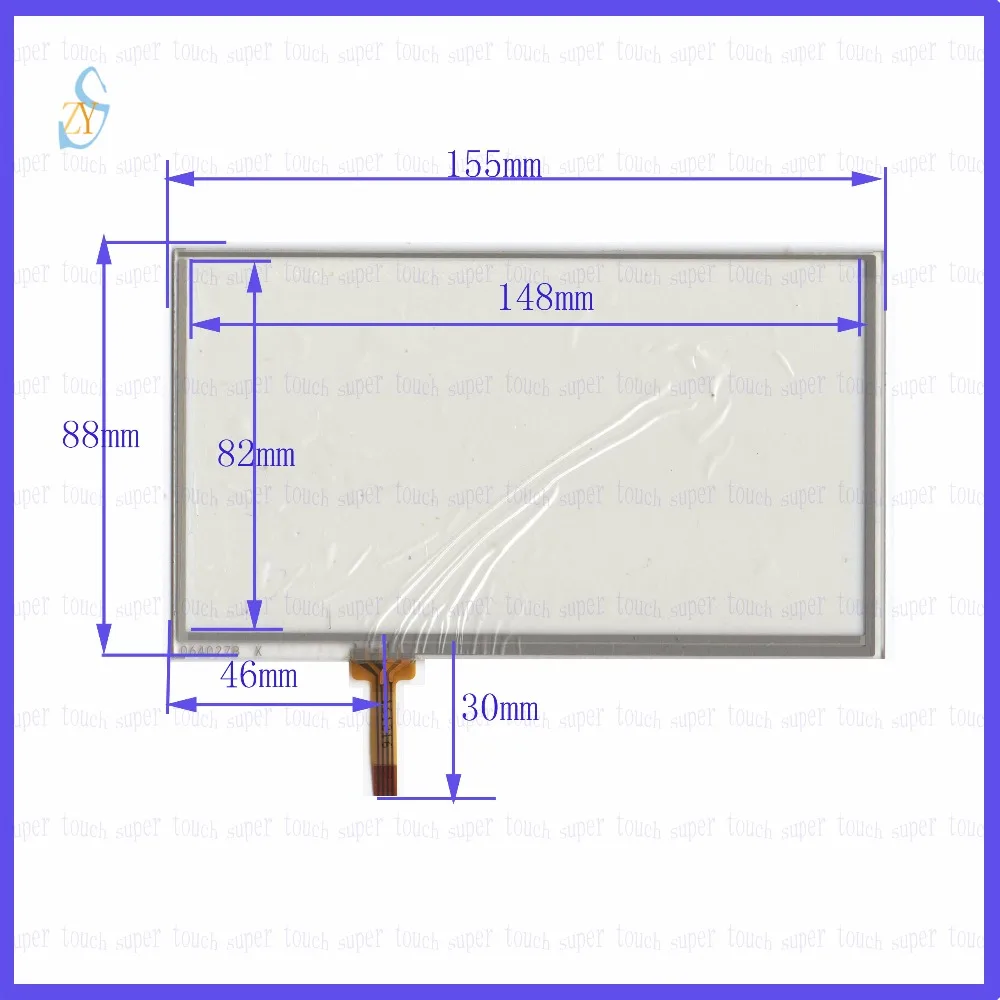 

ZhiYuSun 064027 155mm*88mm 6.2inch 4-wire resistive touch panel for Car DVD, 155*88 this is compatible for TM062RDH03 display