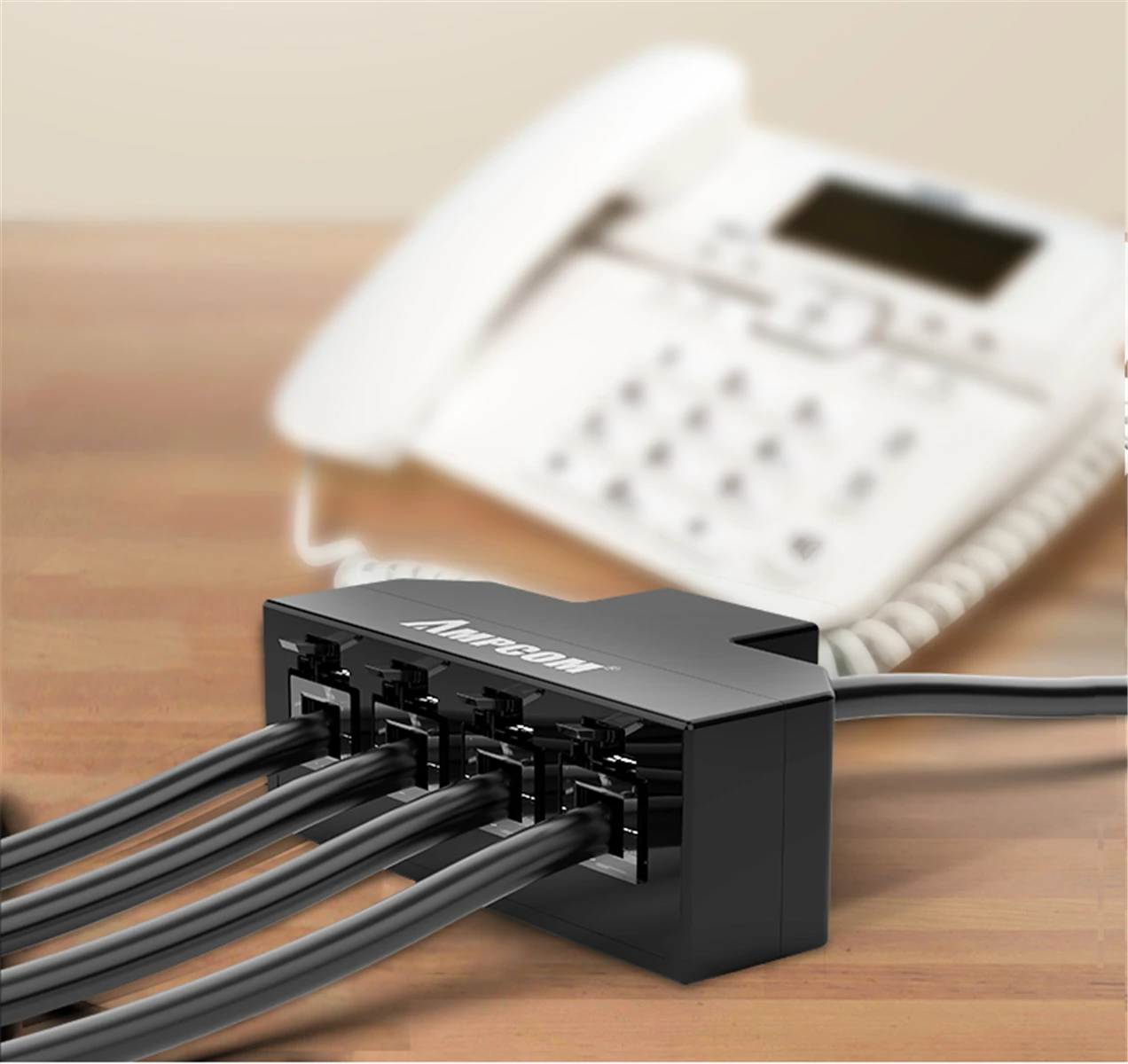 AMPCOM RJ11 Telefon-Konverter 1/2/5/10 Stück RJ-11 Klassische 6-Pin-Buchse 1 zu 3 & 4 Telefonkabel-Verteiler-Adapter – Detail 8
