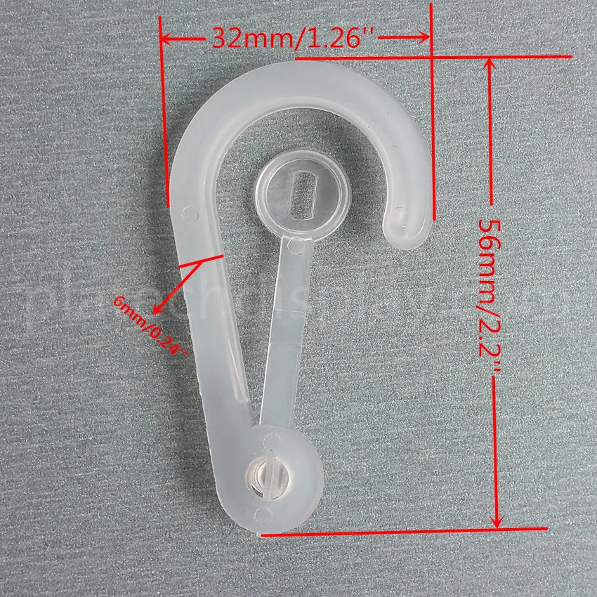 1000 Stuks Plastic Pp Sokken Producten Pakket Hang Display Haak Hanger Kledingstukken Accessoires