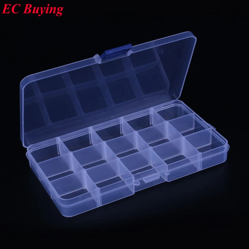 1 pcs New Arrival 15 Cells SMD SMT IC Electronic Component Mini Storage Box and Practical Jewelry Storaged Case 178*105*23.5 mm