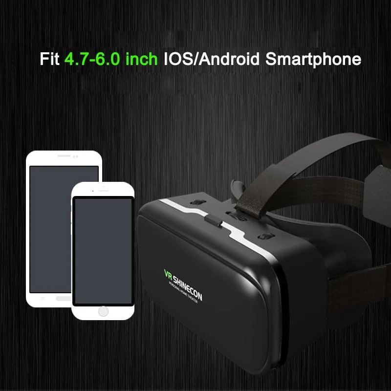 Original VR Shinecon 6,0 Realidad Virtual Be 3D Gafas  Cartn Casco Para 4,0-6,3 Pulgadas Smartphone Con Cont