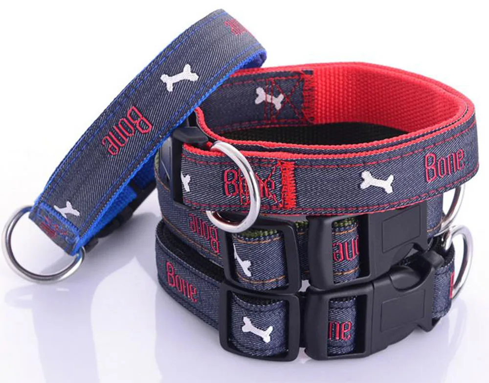 12pcs/lot Adjustable Dog Cat  Harness Leash Lead Set Safety For Walking Strong Denim Pet Collar  Four Sizes  Free Shipping