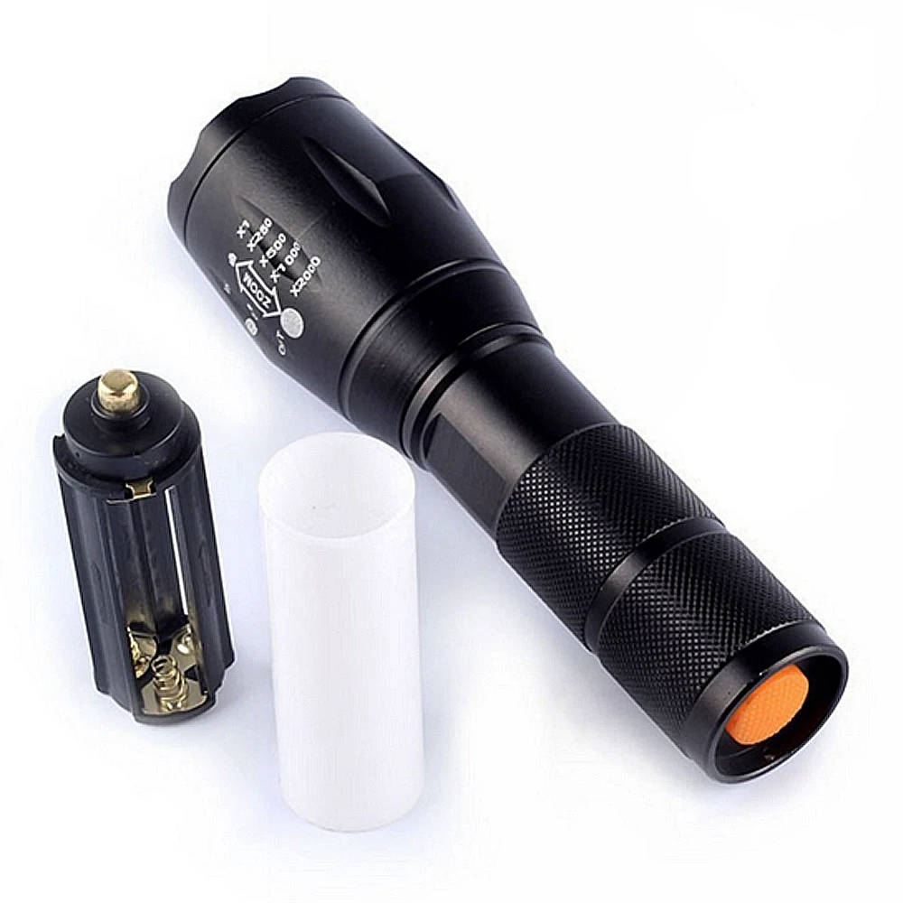 USA EU Hot Sell E17 CREE XM-L T6 led 3800LM Aluminum Zoom LED flashlight torches light lamps for AAA or 18650 battery