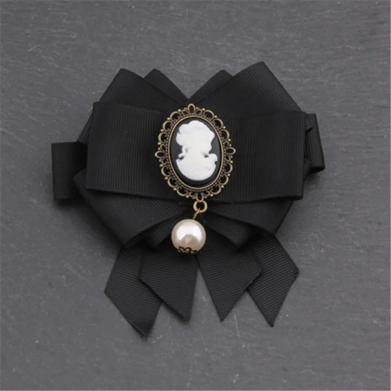 Vintage Queen Head Portrait Brooch Jewelry Ribbon Cloth Brooches For Women Girls Coat Suit Shirt Collar Pins Accessories Gifts