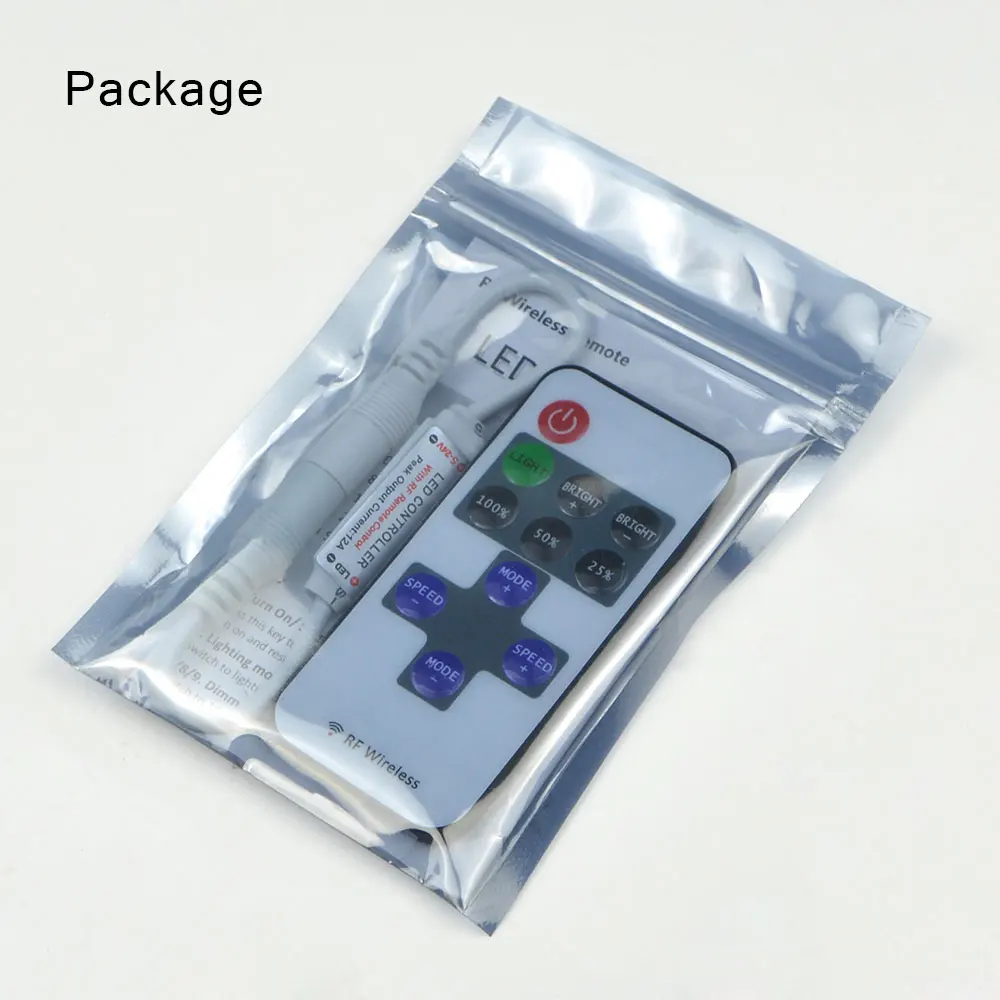 Wireless RF Remote Control LED Dimmer Switch DC 12V-24V Brightness Dimmable Controller For Single Color LED Strip Light