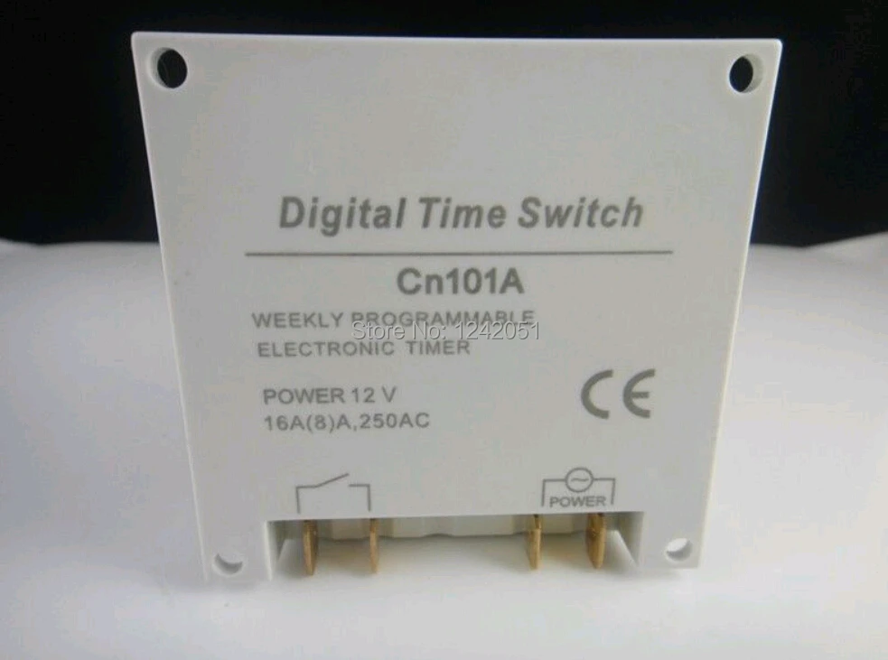 FREE shipping DC12V/24V AC110V/220V Digital LCD Power Programmable Timer Time switch Relay 16A