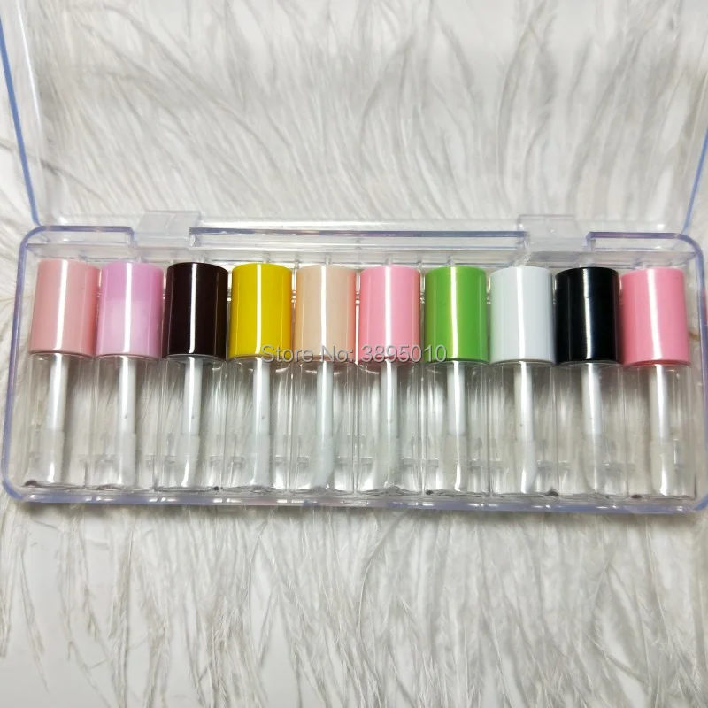 3ml Mini Sample Lip Gloss Bottle, Plastic Portable Small Lip Gloss Packaging Container, DIY Lip Gloss Tube F473