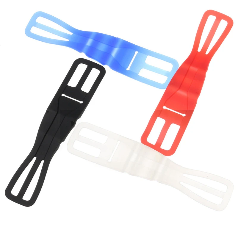 4 PCS High Elasticity Bicycle Light Silicone Tape Cycle Accessories Bike Handlebar Smartphone Cellphone Holder Silicon Straps