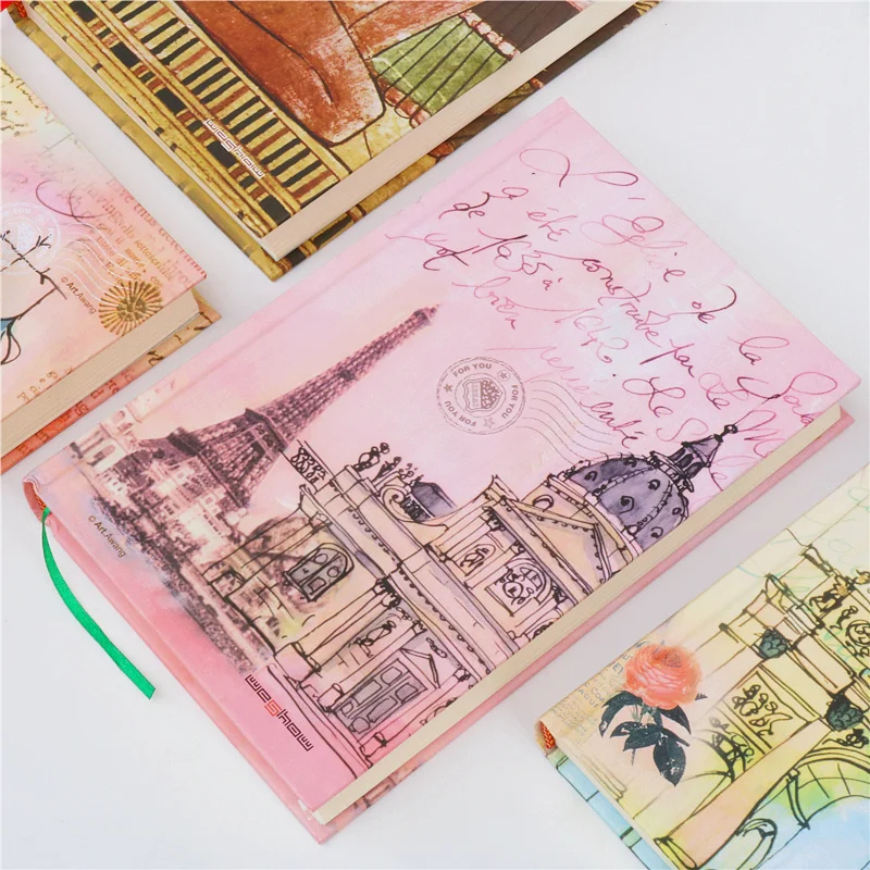 A5 Hard surface notebook 160 sheets Anti-fatigue student notepad Cute girl diary Thick notepad Travel log