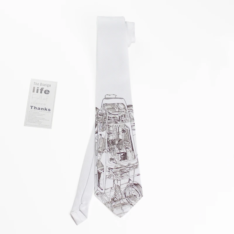 Free Shipping New male men Personality Unique Fashion Print Creative Banquet Party Casual printed neck Tie Newspaper Machinery