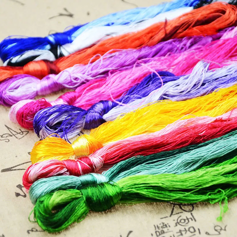 High Quality 30/50/100/500 skeins silk embroidery Suzhou embroidery thread Silk Floss Handmade Embroidery cross stitch Threads