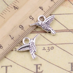 20pcs Charms Hummingbird Bird 19x15mm Tibetan Bronze Silver Color Pendants Antique Jewelry Making DIY Handmade Craft