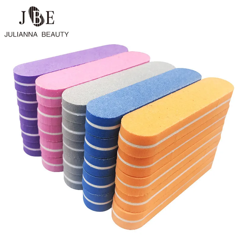 100Pc Mix Color Mini Small Sponge Nail File Sanding Block Buffer 100/180 Nail Art Buffer Professional Block Manicure Beauty Tool