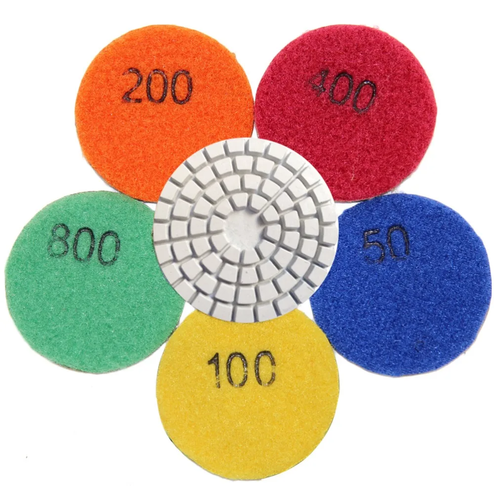 2 Inch 50mm Wet  Diamond Polishing Pad For Marble Stone Granite Concrete Glass Flexible