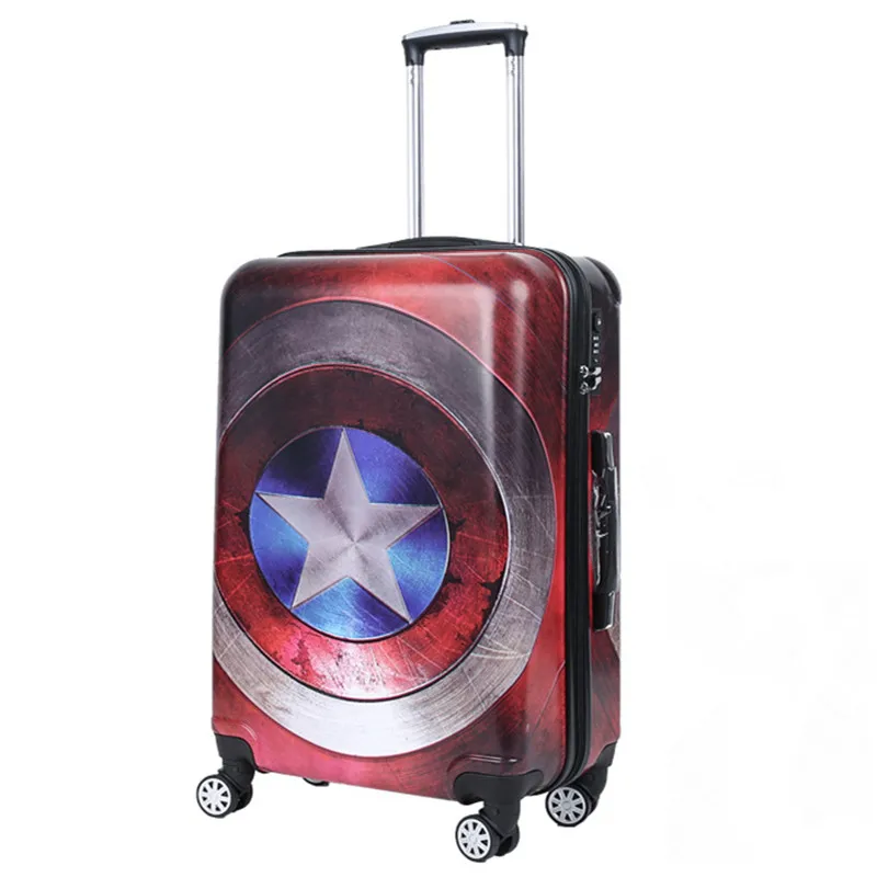 High Quality 20 24'' Women Cartoon travel trolley Girls Rolling Luggage bags Men ABS PC Pull Rod trunk rolling spinner wheels