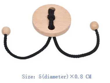 New 4PCS/Set Wooden Rope Puzzle Mind Brain Teaser String Loop Puzzles Game for Adults