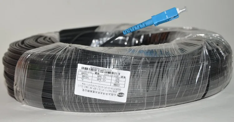 300M Outdoor FTTH Fiber Optic Drop Cable Patch Cord SC to SC Simplex SM SC-SC 300 Meters Drop Cable Patch Cord