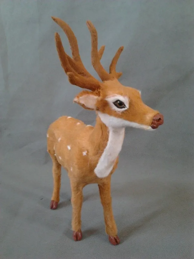 

simulation deer model toy lifelike sika deer toy,decoration birthday gift about 26x21cm t325