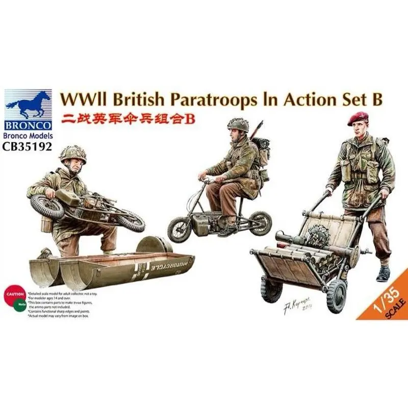 

BRONCO CB35192 1/35 WWII British Paratroops In Action Set B - Scale Model Kit