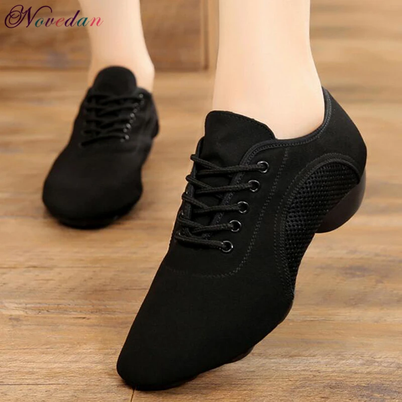 Men Women Latin Teacher Dance Shoes Professional Black Canvas Latin Salsa Shoes Plus Size Modern Ballroom Tango Dance Shoes