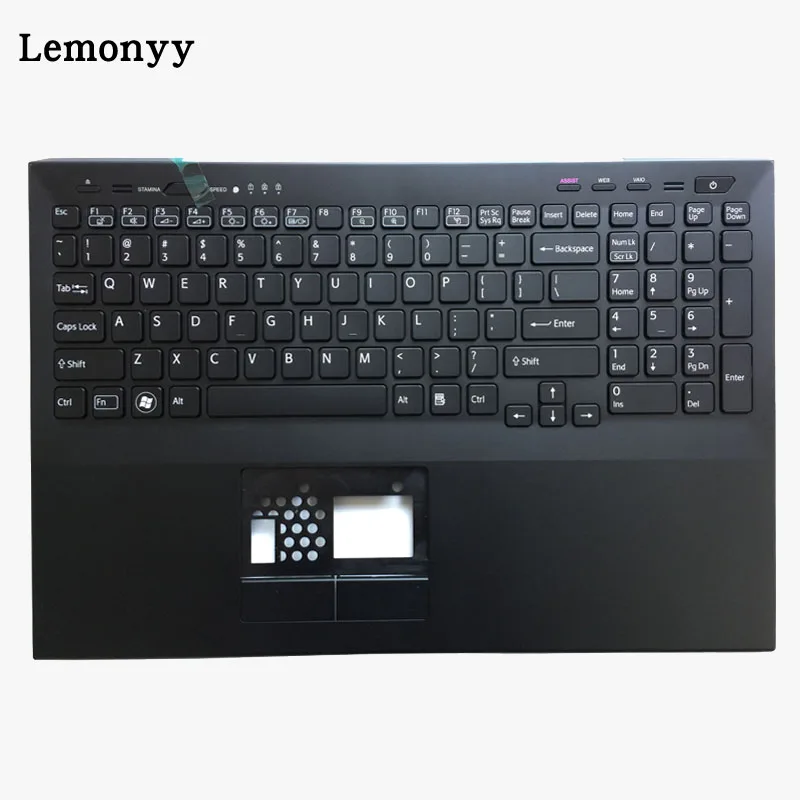 US backlit keyboard for Sony VPCSE VPC-SE for Viao VPC SE English layout black laotop keyboard with Palmrest upper