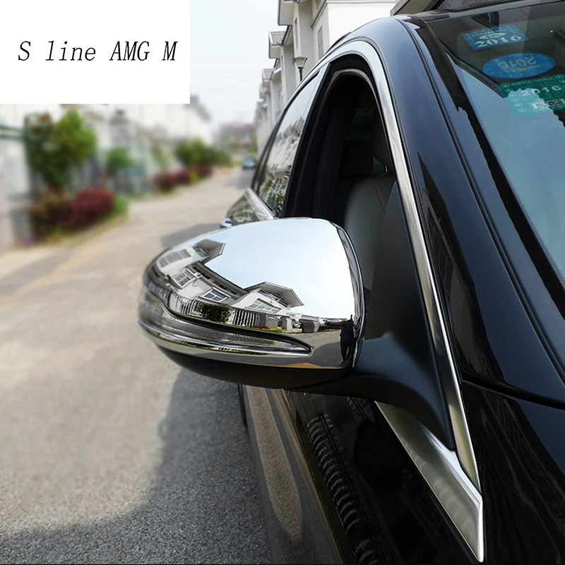 Car styling Rearview Mirror Decoration Shell Sticker Cover Trim ABS plating For Mercedes Benz GLC C Class W205 Auto Accessories