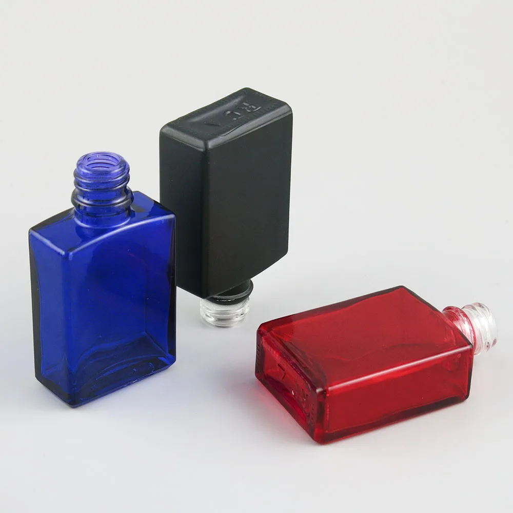 10 x 30ml Blue Green Red Blue White Black Refillable Empty Glass EssentiaL Sprayer Bottle 1oz Travel glass perfume bottles