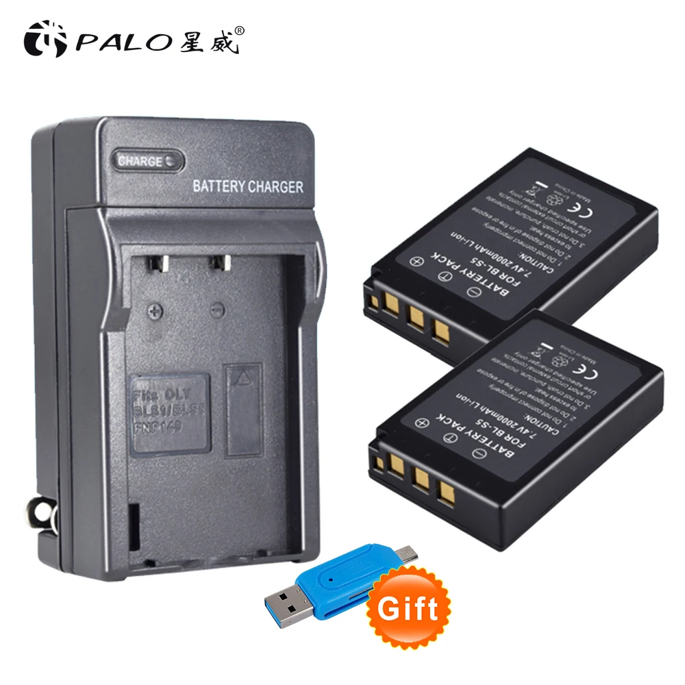

Palo 2 шт. 7,4 в 2000 мАч PS-BLS5 BL-S5 BLS5 батарея + зарядное устройство для Olympus PEN E-PL2 E-PL5 EPI2 EPL2 EPL1S и т. Д. Штепсельная вилка ЕС/США
