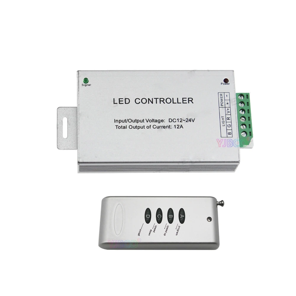 Wholesale DC12~24V Led controller 12A 24A 30A 4 key RGB controller RF Wireless Control Switch Free Shipping