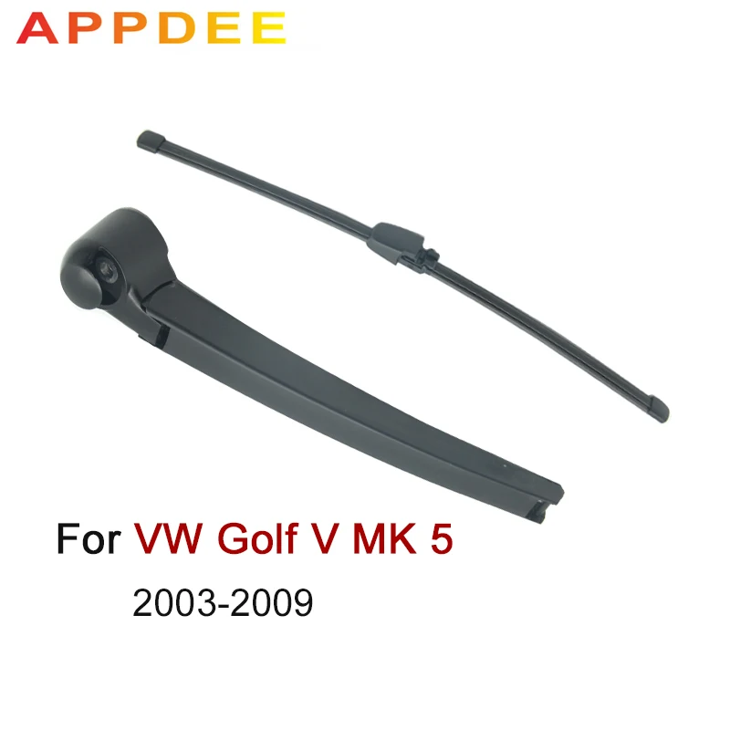

APPDEE Стеклоочиститель 13 дюймов, комплект щеток и рычагов для VW Golf V MK 5 2003 2004 2005-2009, вариант лобового стекла, заднее окно