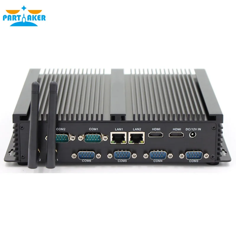 Imagem -02 - Fanless Mini pc Barebone i7 5500u i5 4200u i3 5005u Windows 10 Robusto Computador Industrial Lan Hdmi com Nettop