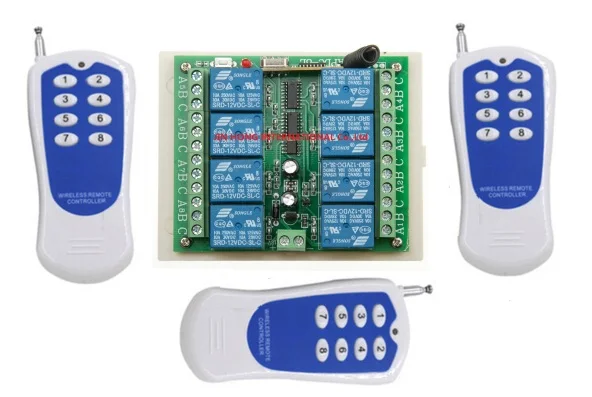 

New DC12V 8CH RF Wireless Remote Control Switch system /transmitter and receiver/RF controller and remote control