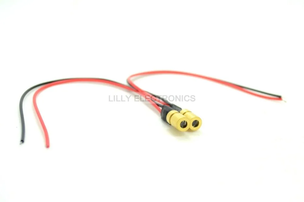 2pcs Mini Dot Orange Red Laser Diode Module 635nm 3mw 3V w/ Built-in Driver 6x10