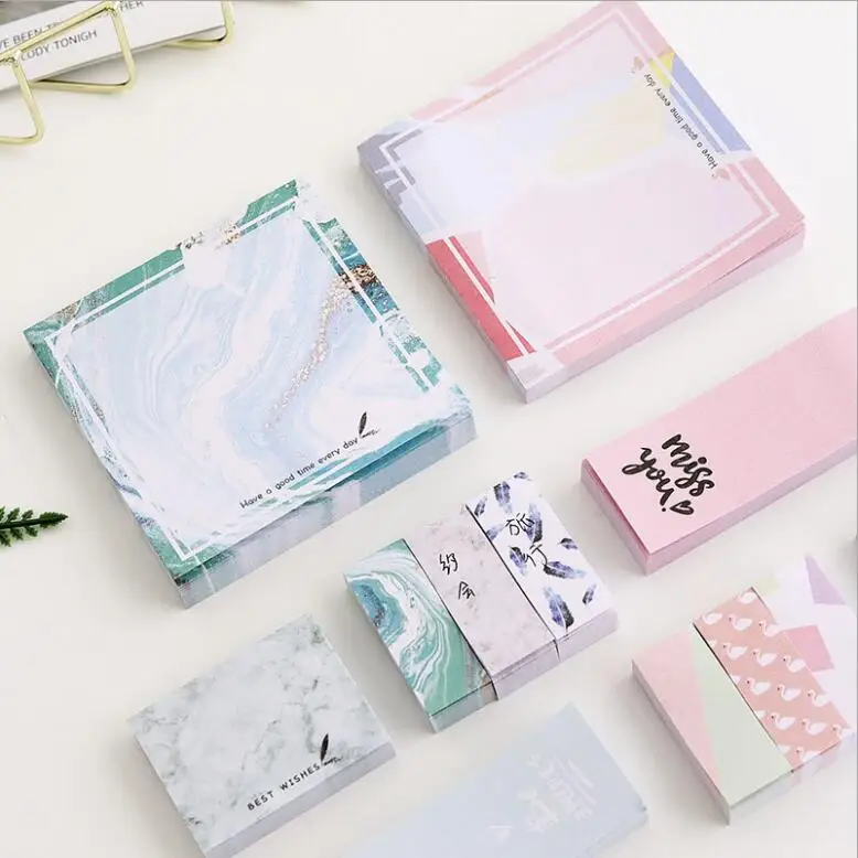 480 sheets Simple Cartoon N Times Sticky Memo Notes Study Notepad To Do It Diary Weekly Planner Tab Message Marker Stationery