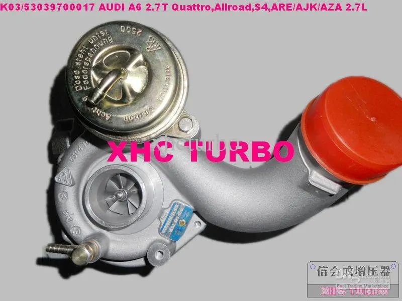 NEW K03 53039880017 Turbo Turbocharger for Audi A6 2.7T Quattro,Allroad,S4,ARE/AJK/AZA/BES/AGB/AZB/APB 2.7TT V6