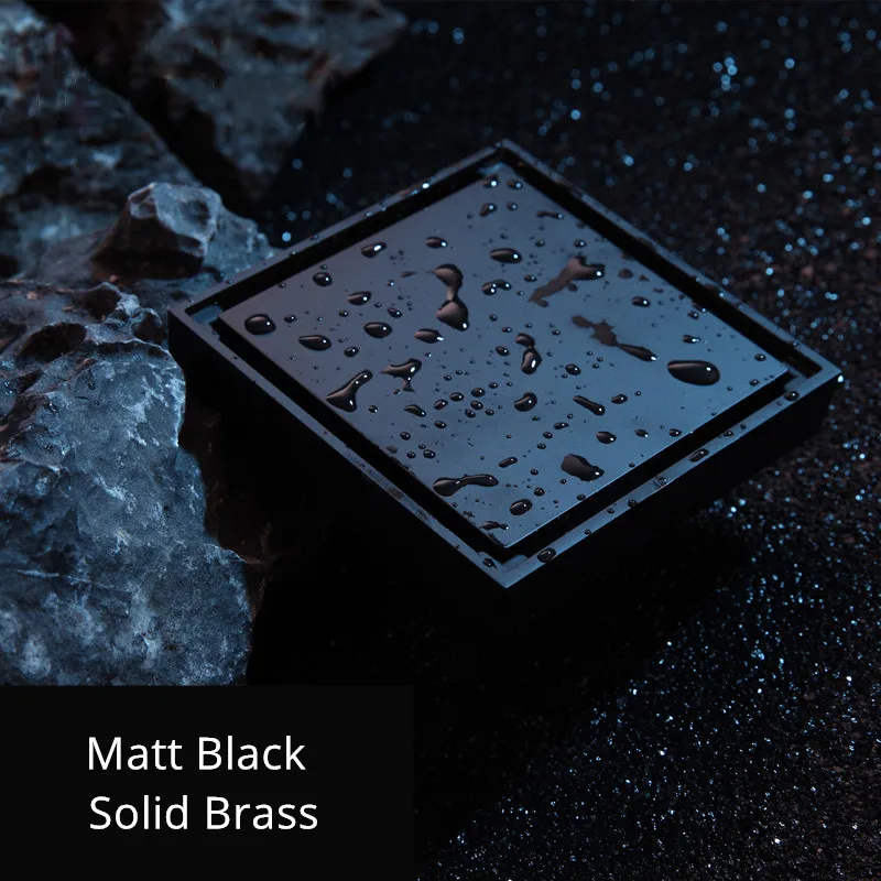 Imagem -02 - Ralo de Drenagem Antiodor de Piso Quadrado 100 x 100 Escoar Água Banheiro Chão Azulejo Inserção Acessório de Banheiro