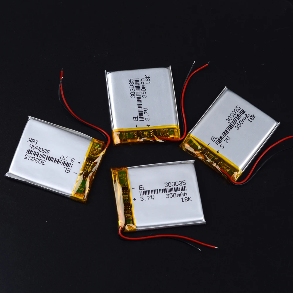 3.7V 350mAh 303035 Li-Po Battery Lipo cells Lithium Polymer Li-Po li ion Battery For DVR recorder avr627 MP3 player