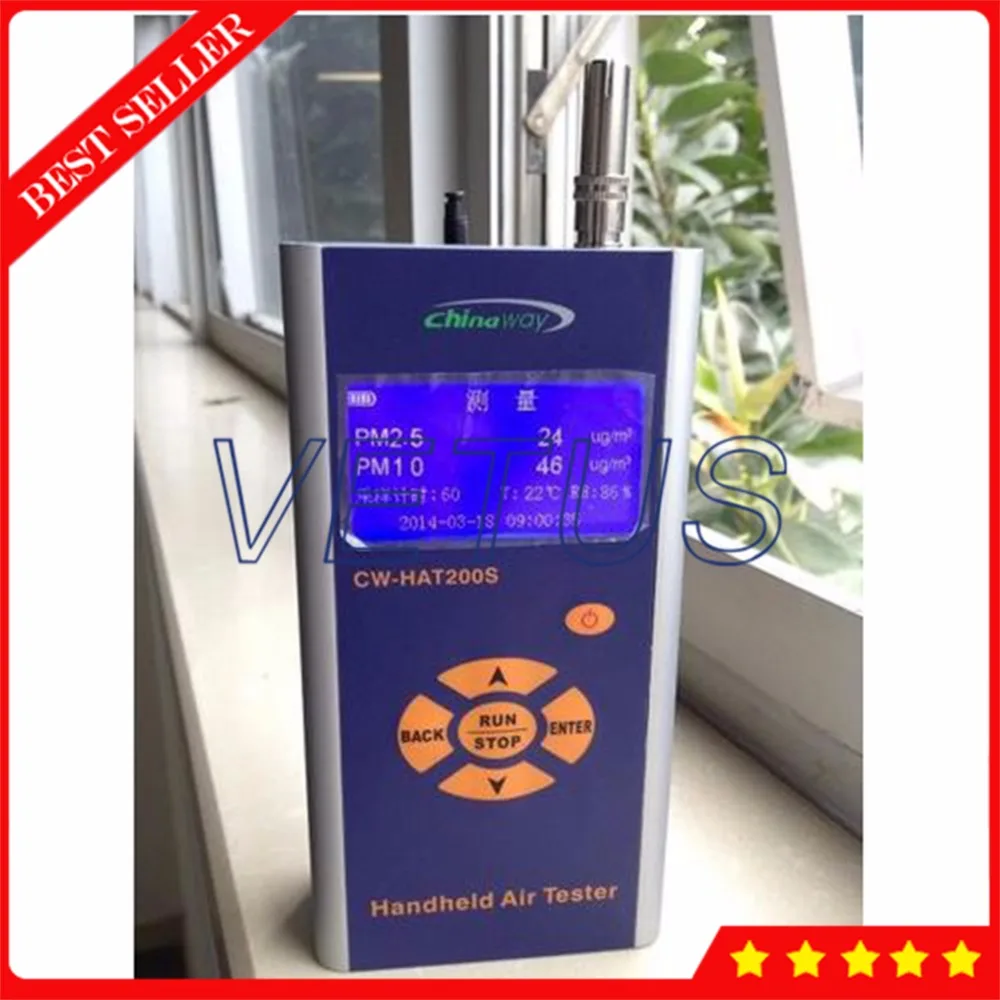 PM2.5 PM10 Detector CW-HAT200S Handheld Portable Particle Counter with Air Quality Monitoring Equipment USB Interface