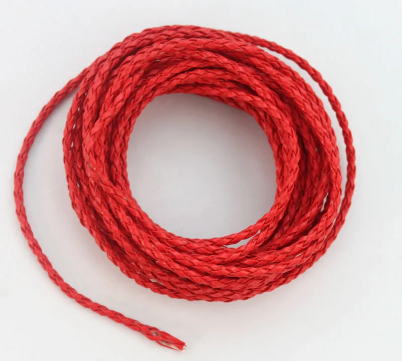 20 Meters of red artifical leather cord 3mm #22954