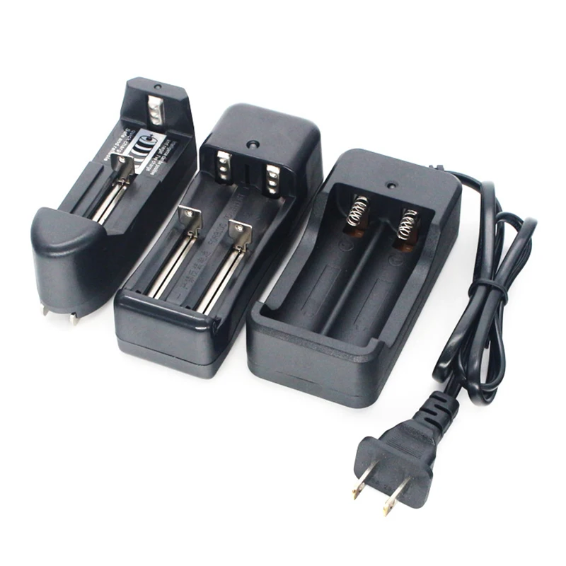 GTF New EU/US li-ion battery charger 3.7V 18650 16340 14500 Li-ion Rechargeable Battery charger