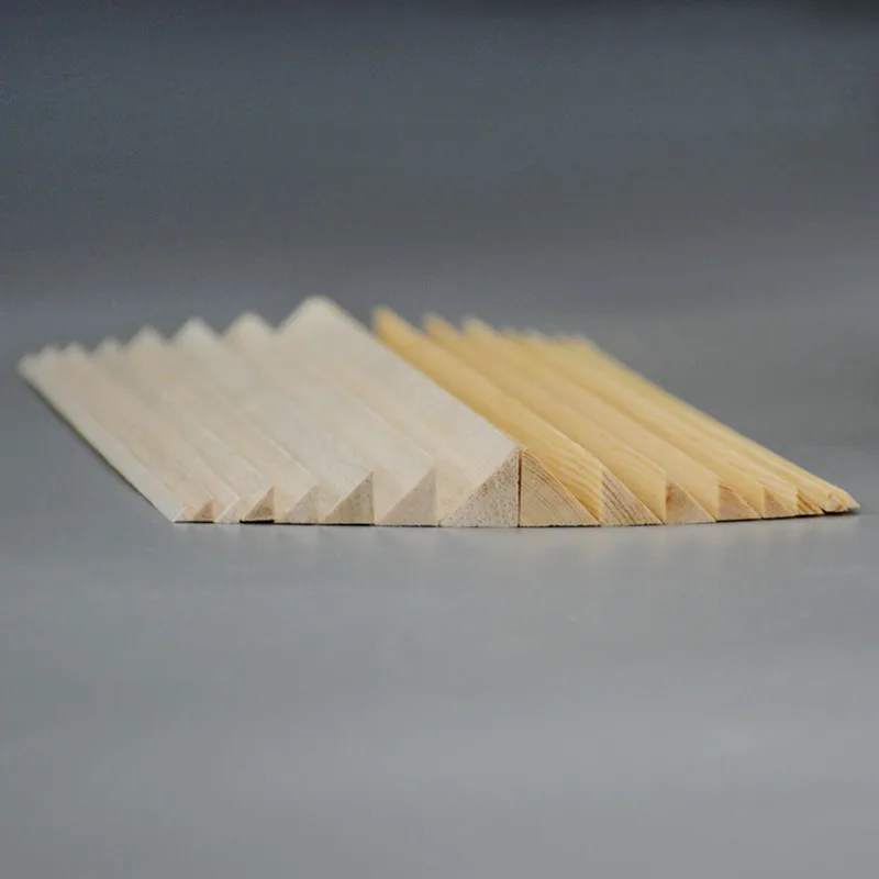 Varillas triangulares de madera de Balsa para modelo de avión/Barco, 300mm de largo, 3x3/4x4/5x5/6x6/8x8mm, DIY