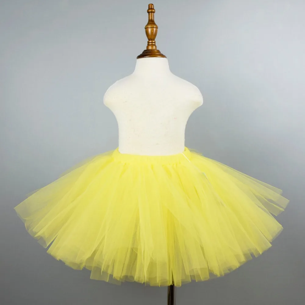 

Yellow Fluffy Tutu Tulle Skirt for Girls Kids Dance Costume Birthday Party Skirt Girls