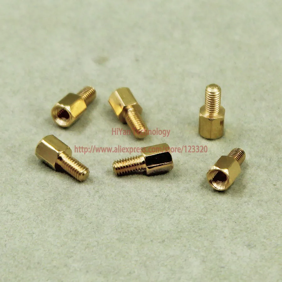 Espaçador de latão (100 espaços) para espaçador m3 macho 6mm x m3 fêmea 5mm m3x5 + 6mm
